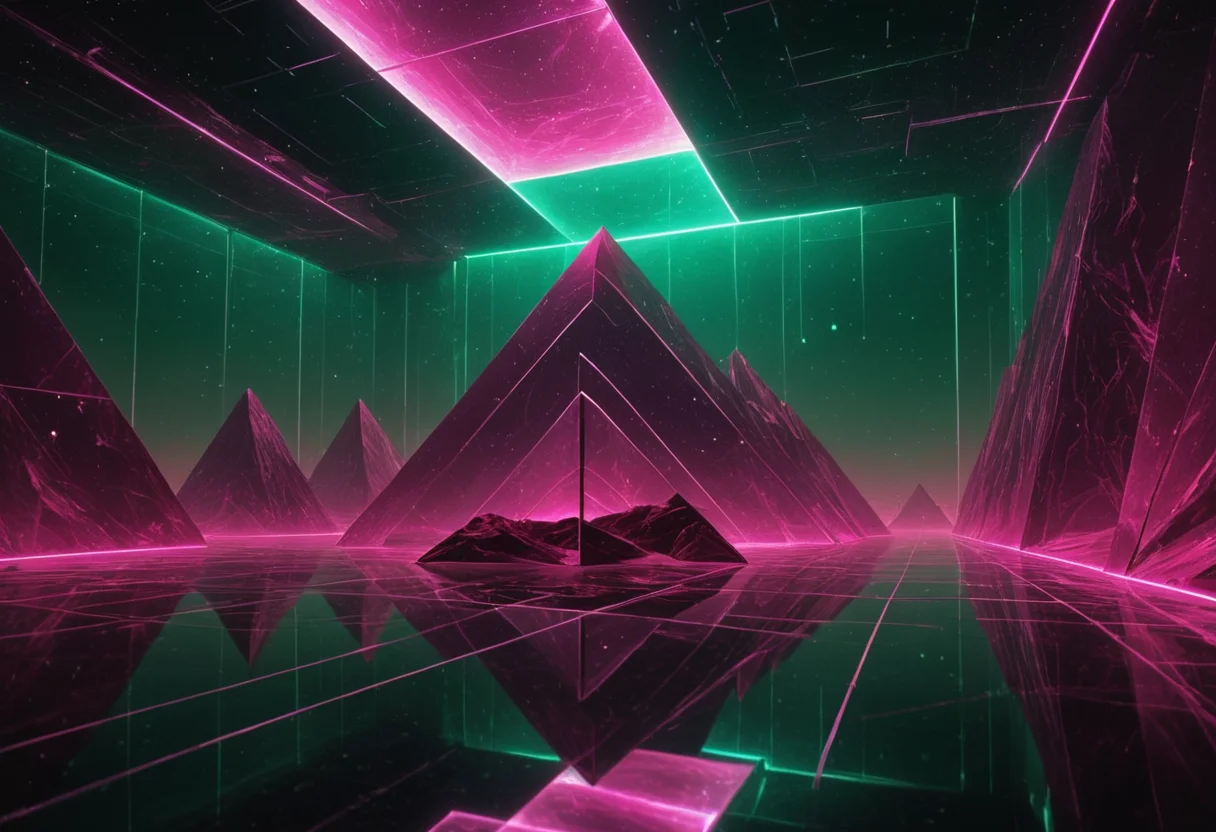 Fractured Geometry Landscape — SDXL AI prompt