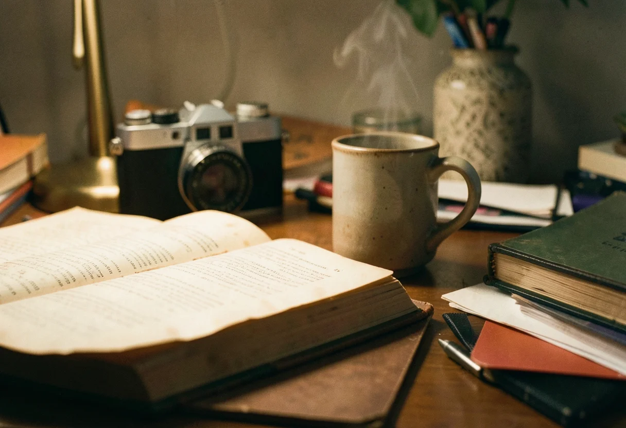 Analog Study Ritual — Flux AI prompt