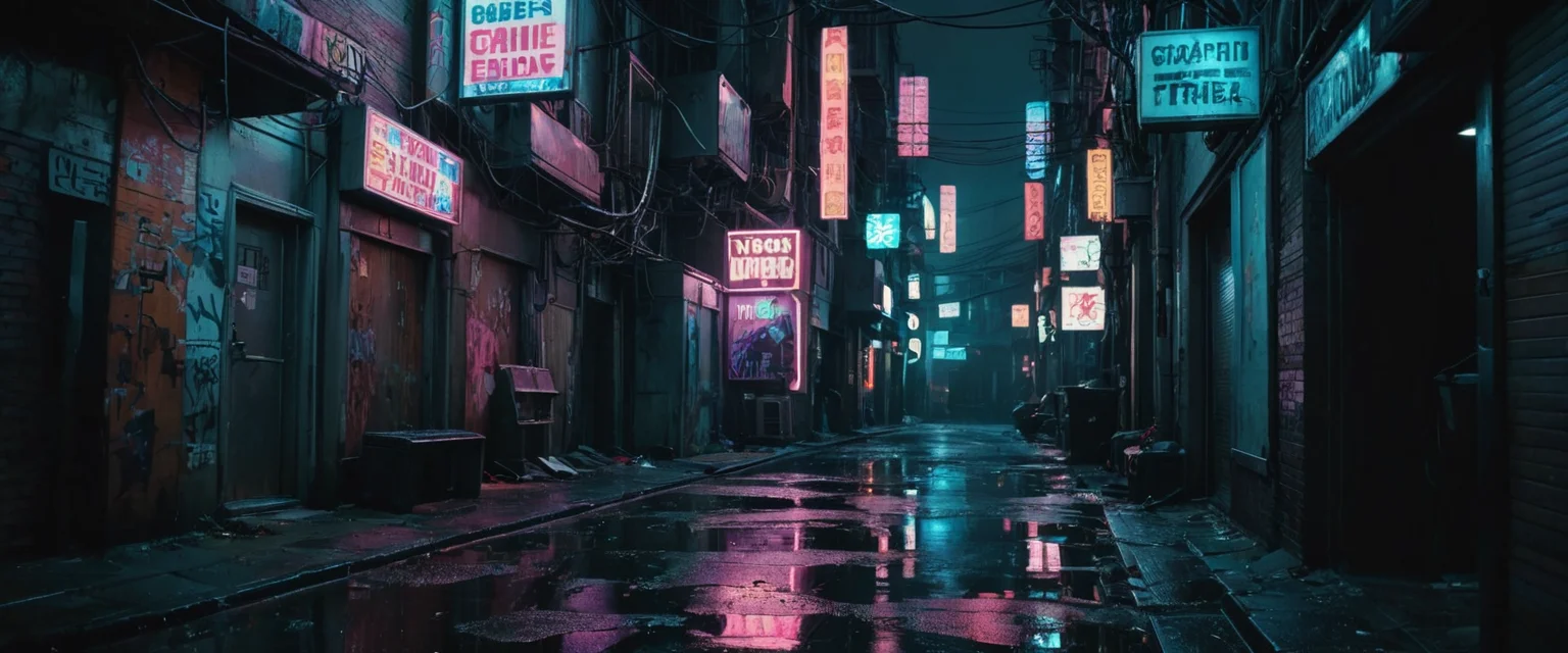 Acid Chrome Alley — SDXL AI prompt