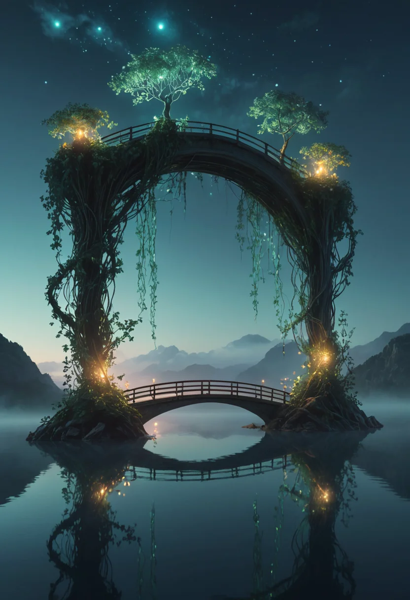Aether Liana Bridge — SDXL AI prompt
