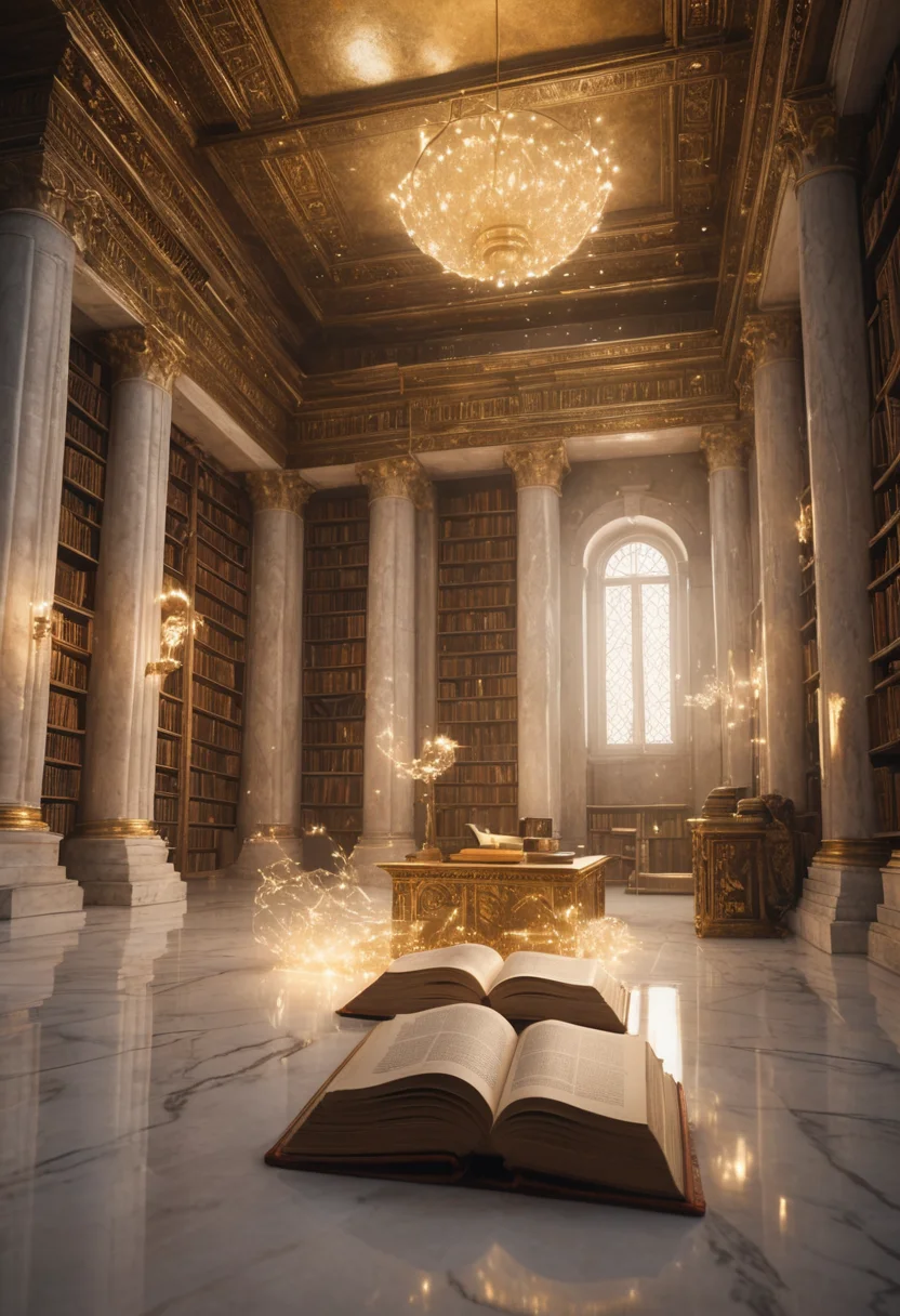 Aether Monastery Library — SDXL AI prompt