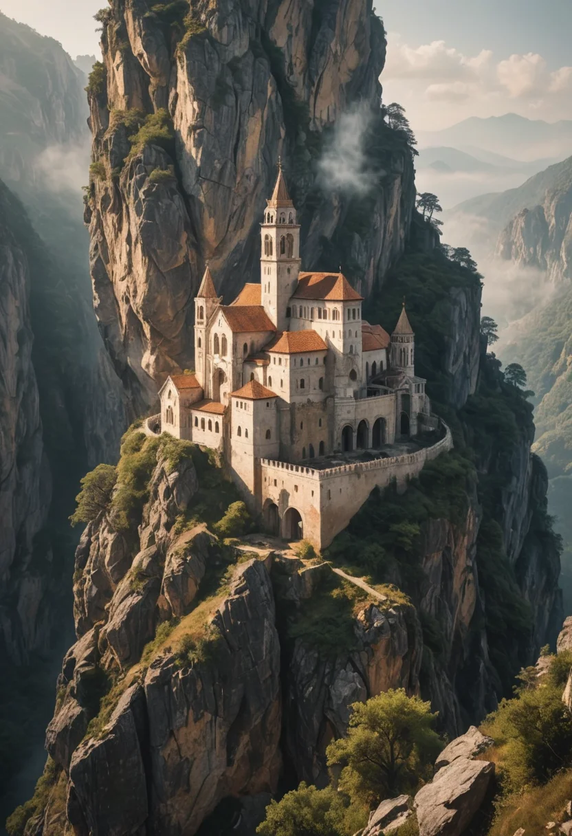 Aetheric Monastery Mist — SDXL AI prompt
