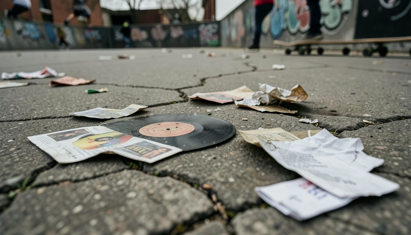 Asphalt remnants — Flux AI prompt