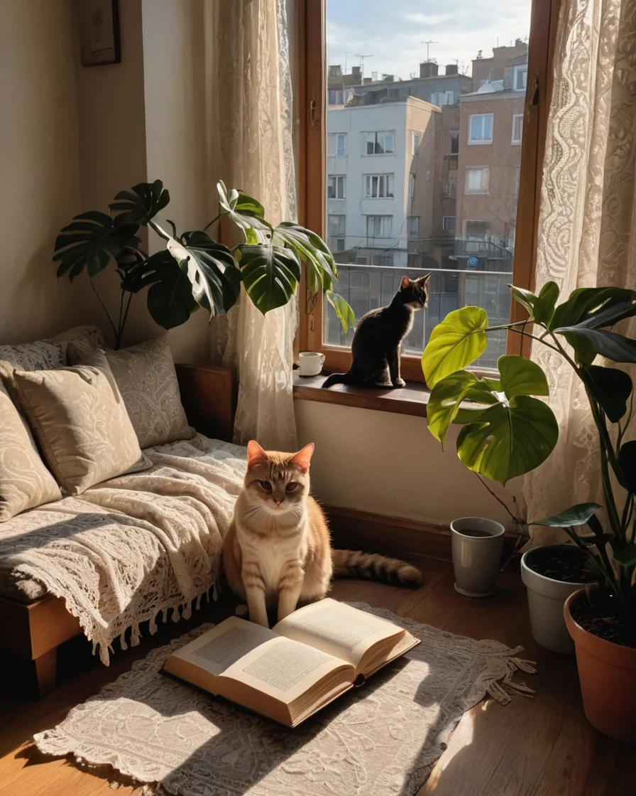 Afternoon Reading Nook — SDXL AI prompt