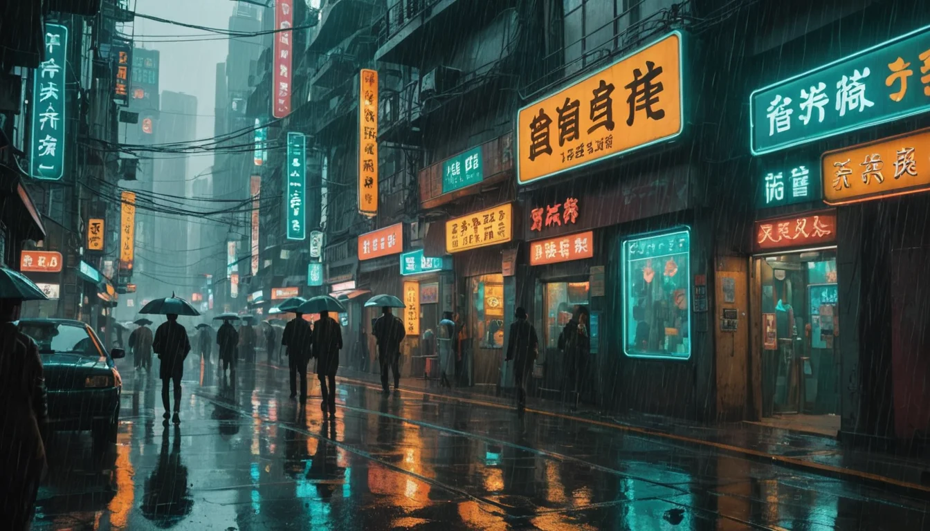 Amber Monsoon City — SDXL AI prompt