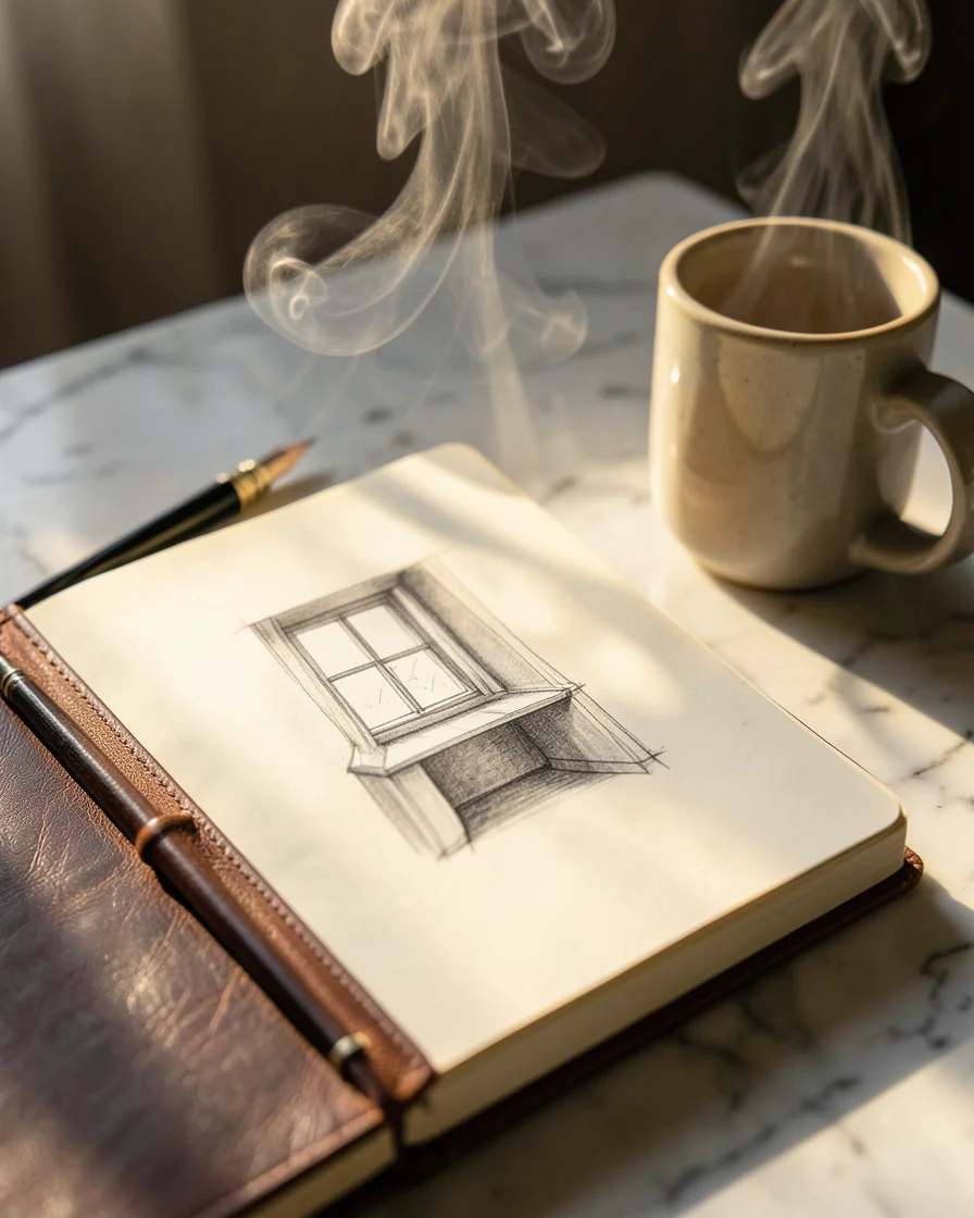 ink-stained contemplation — Flux AI prompt