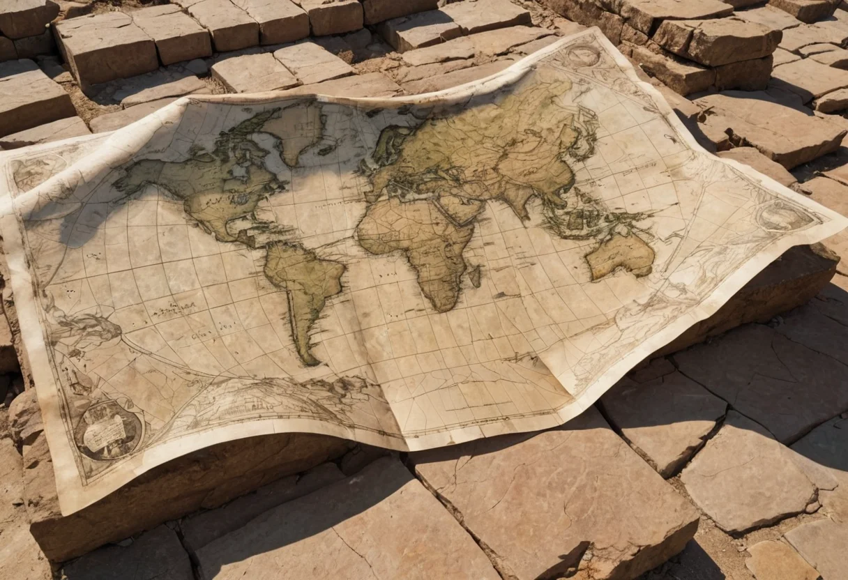 Ancient Map Ruin — SDXL AI prompt