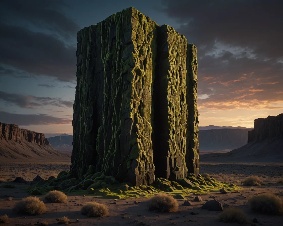 Ancient Monolith Sanctuary — SDXL AI prompt