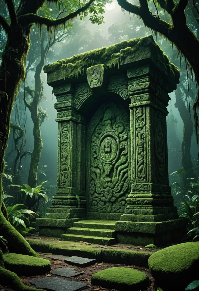 Moss-Covered Altar — SDXL AI prompt