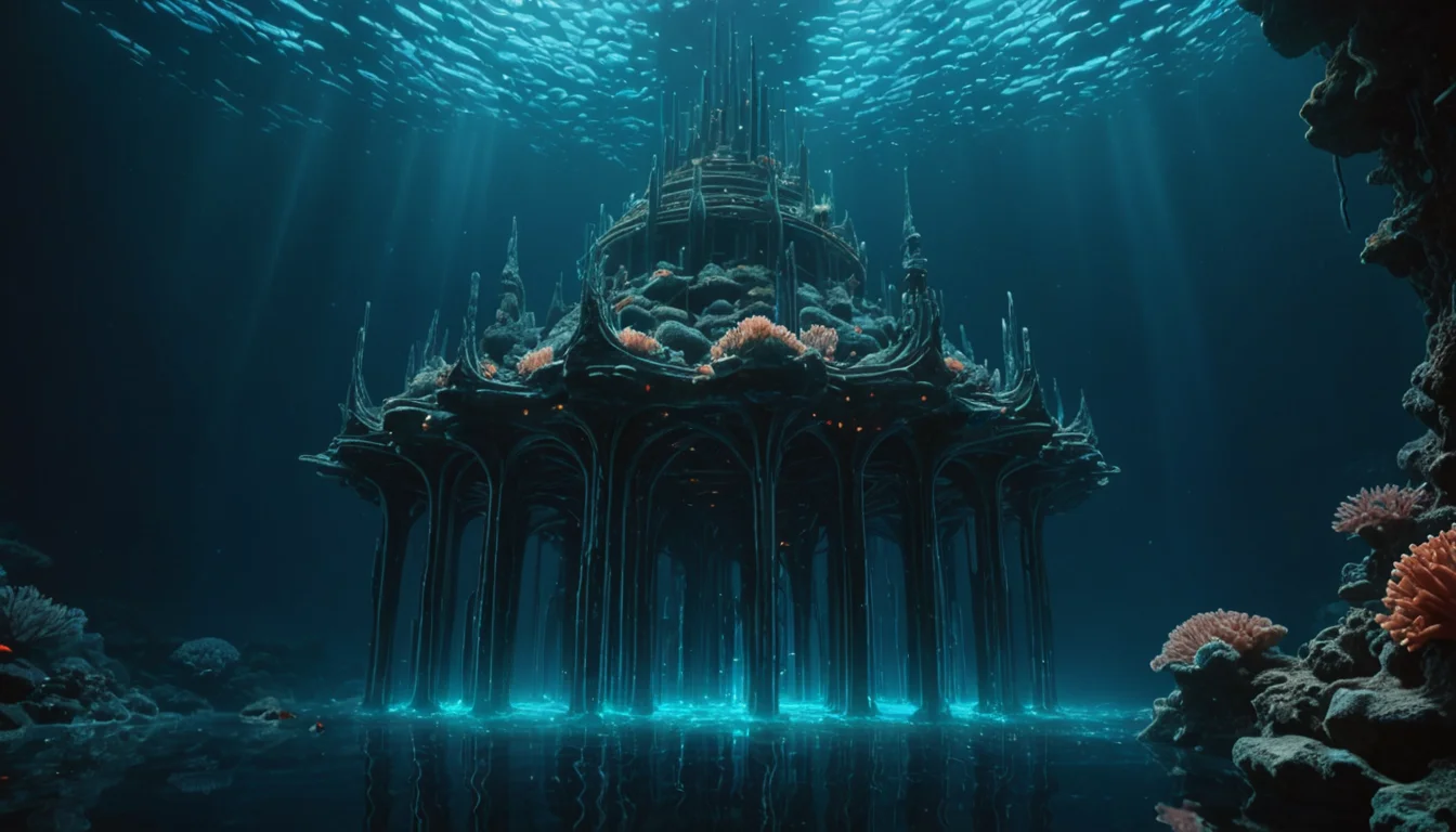 Submerged Glass Citadel — SDXL AI prompt