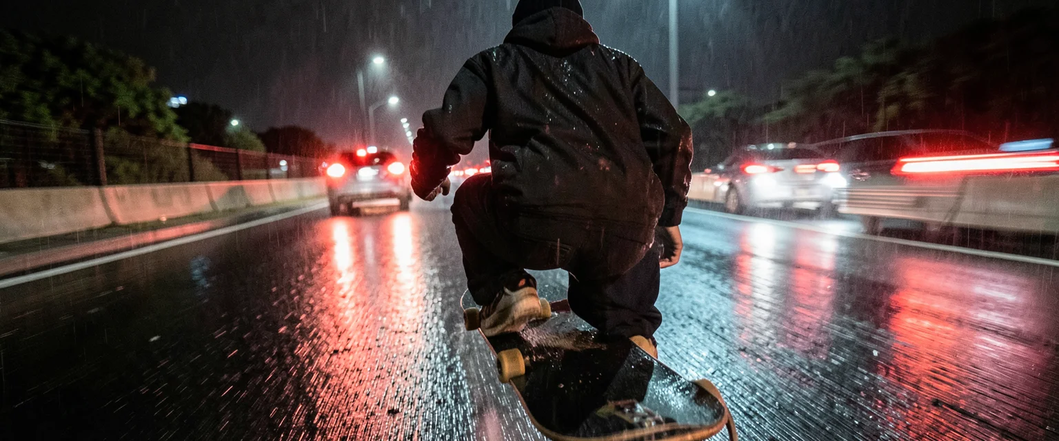 Skate Night — Flux AI prompt