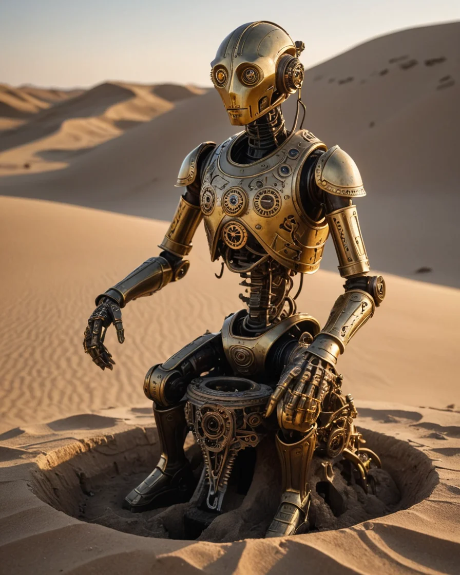 The Clockwork Well Guardian — SDXL AI prompt