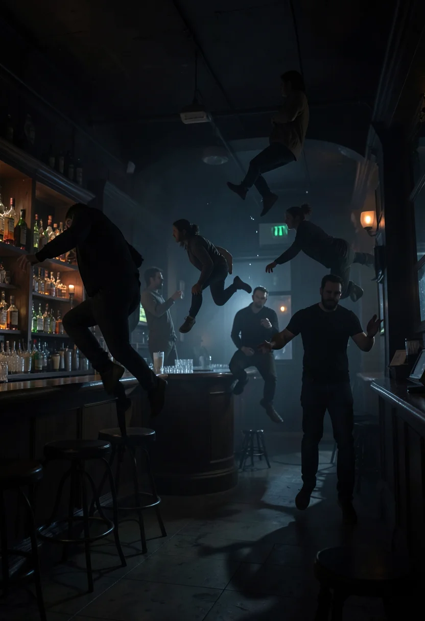 Zero-G Bar — Flux AI prompt