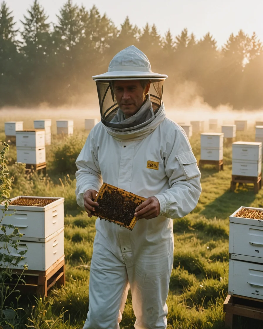 Beekeeper in the Dawn Mist — SDXL AI prompt