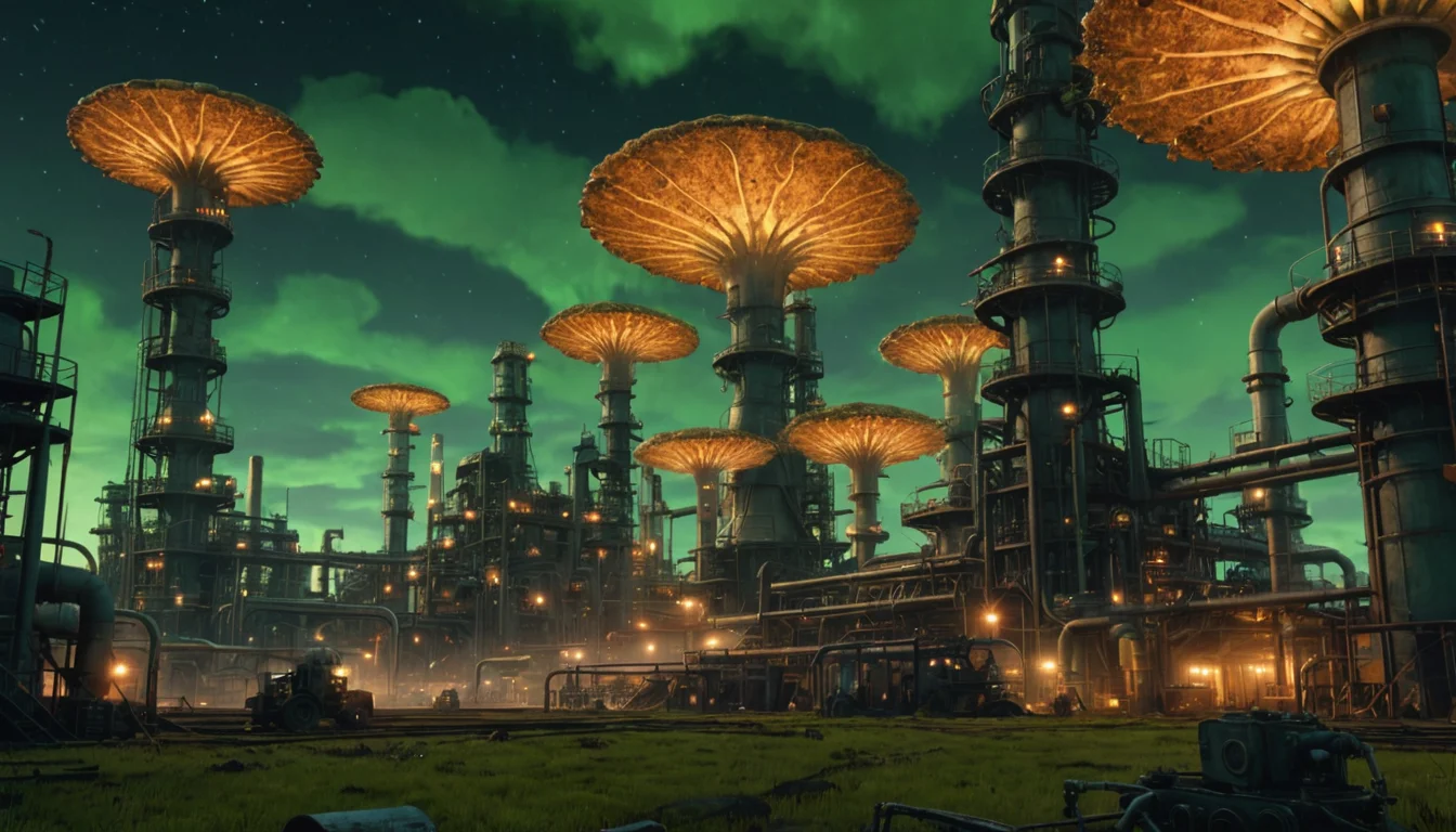 Bio-Engineered Decay Jungle — SDXL AI prompt