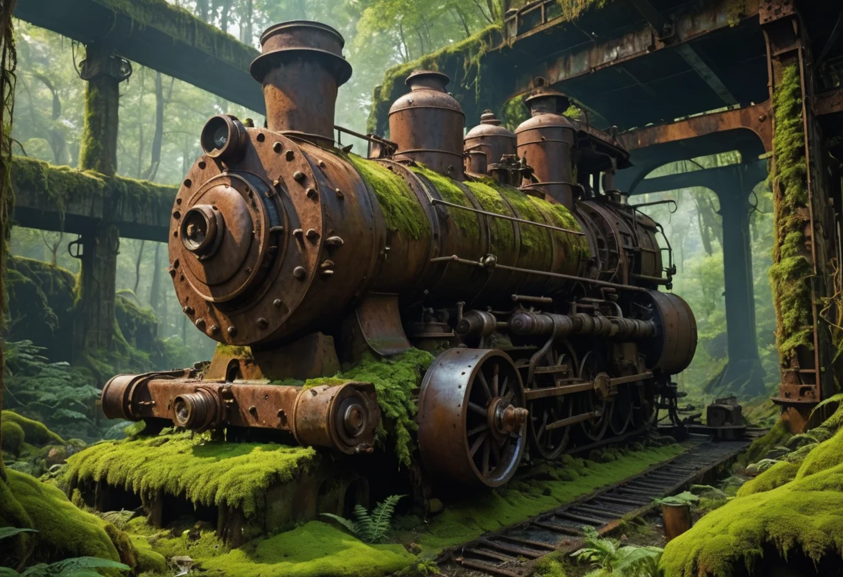 Bio Machinery Moss — SDXL AI prompt