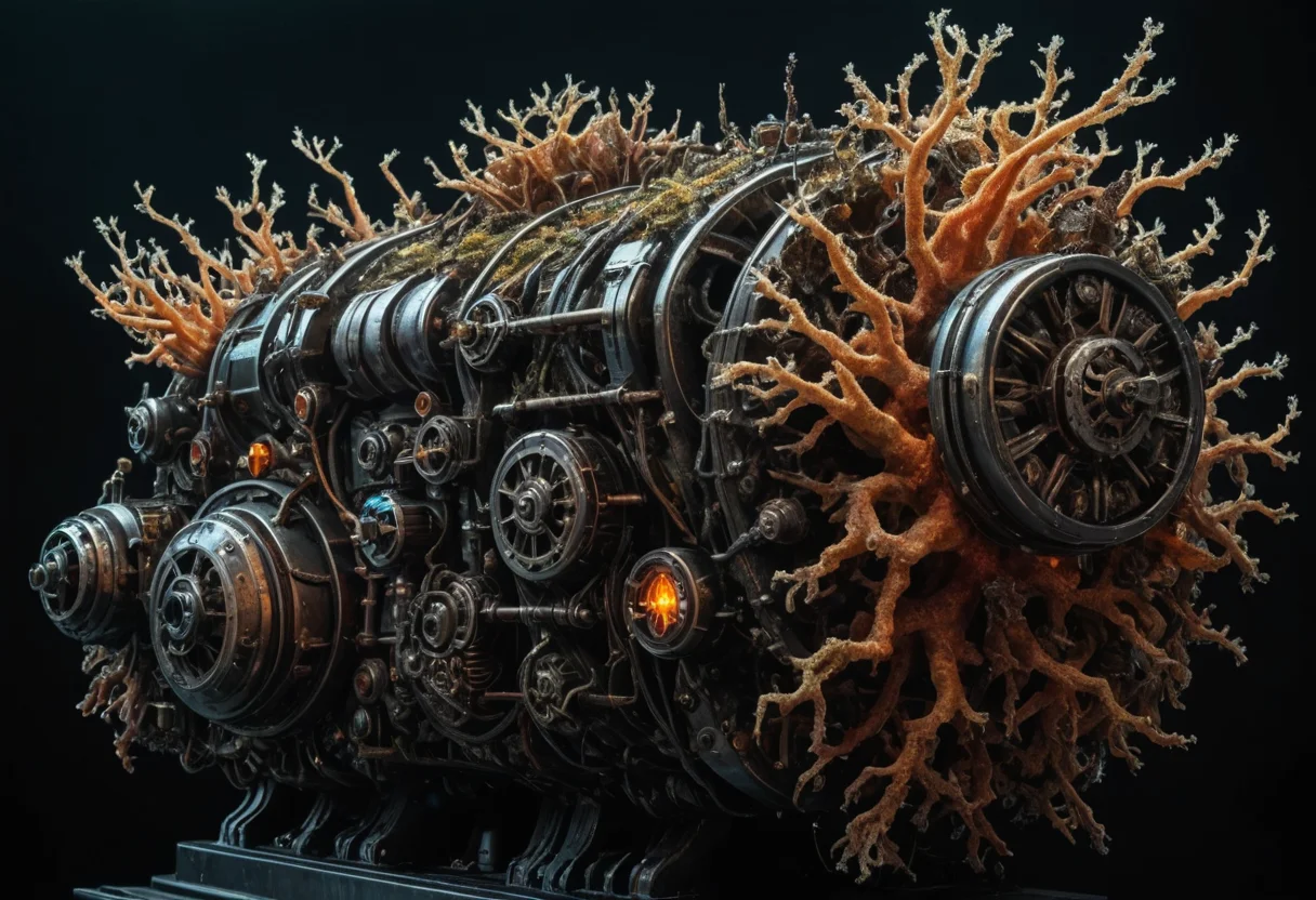 Bio-Engine Decay — SDXL AI prompt