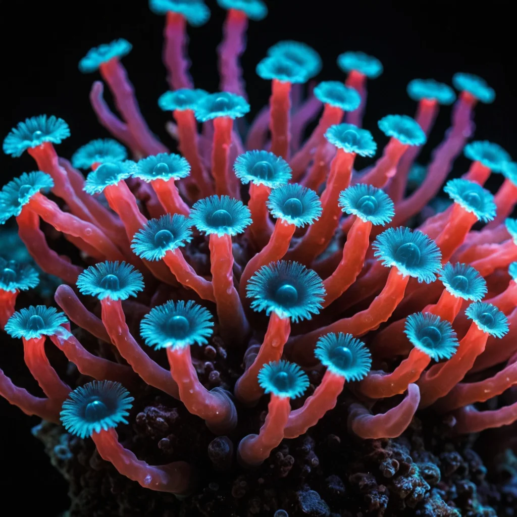 Bioluminescent Coral, Macro — SDXL AI prompt