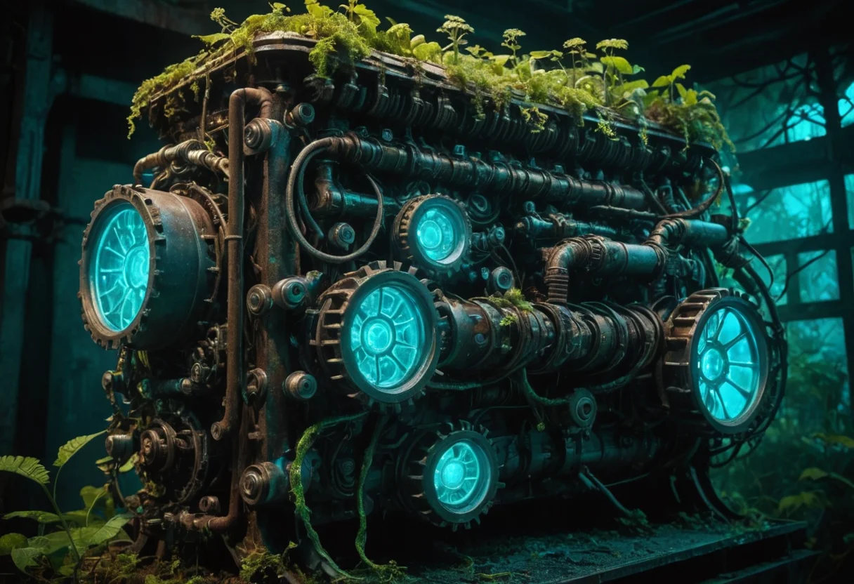 Bioluminescent Engine — SDXL AI prompt
