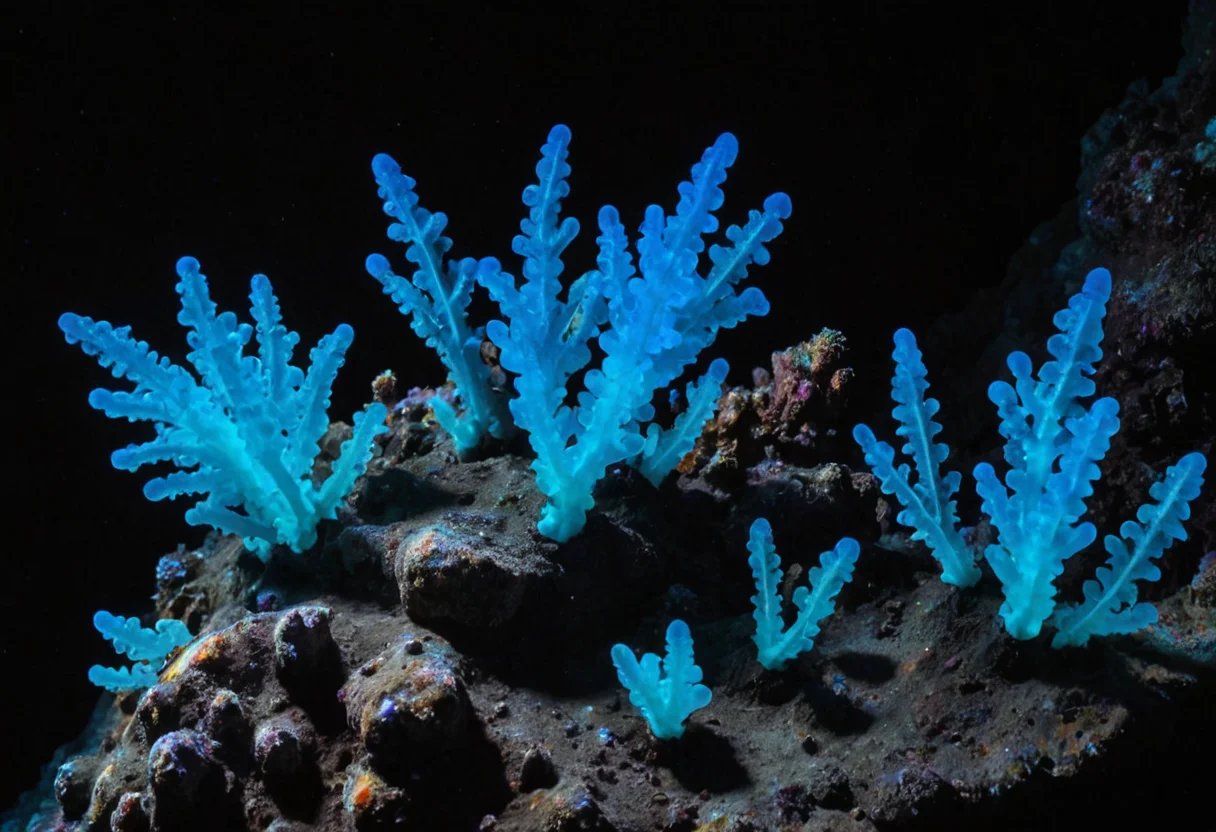 Bioluminescent Trench — SDXL AI prompt