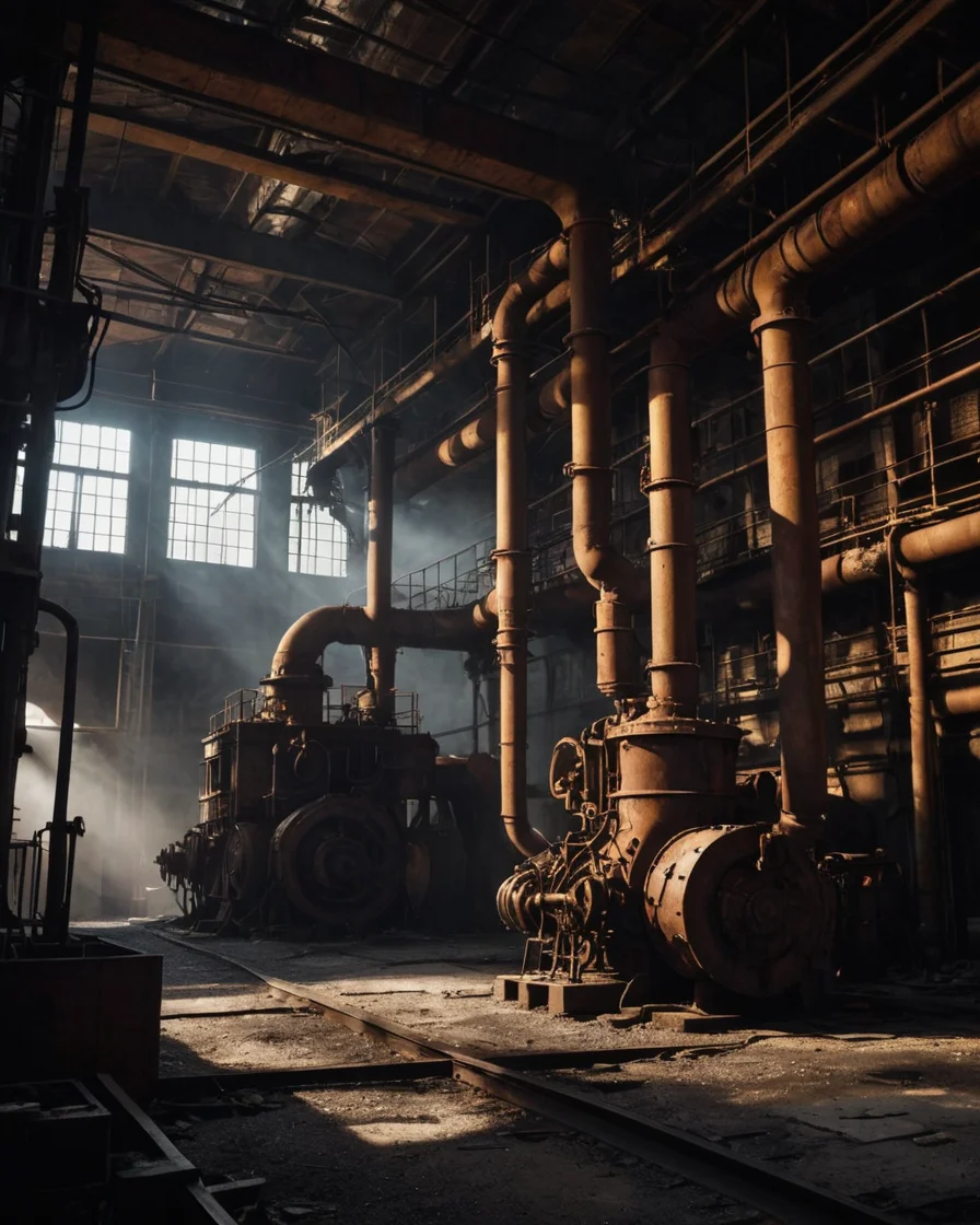 Biomorphic Foundry Interior — SDXL AI prompt