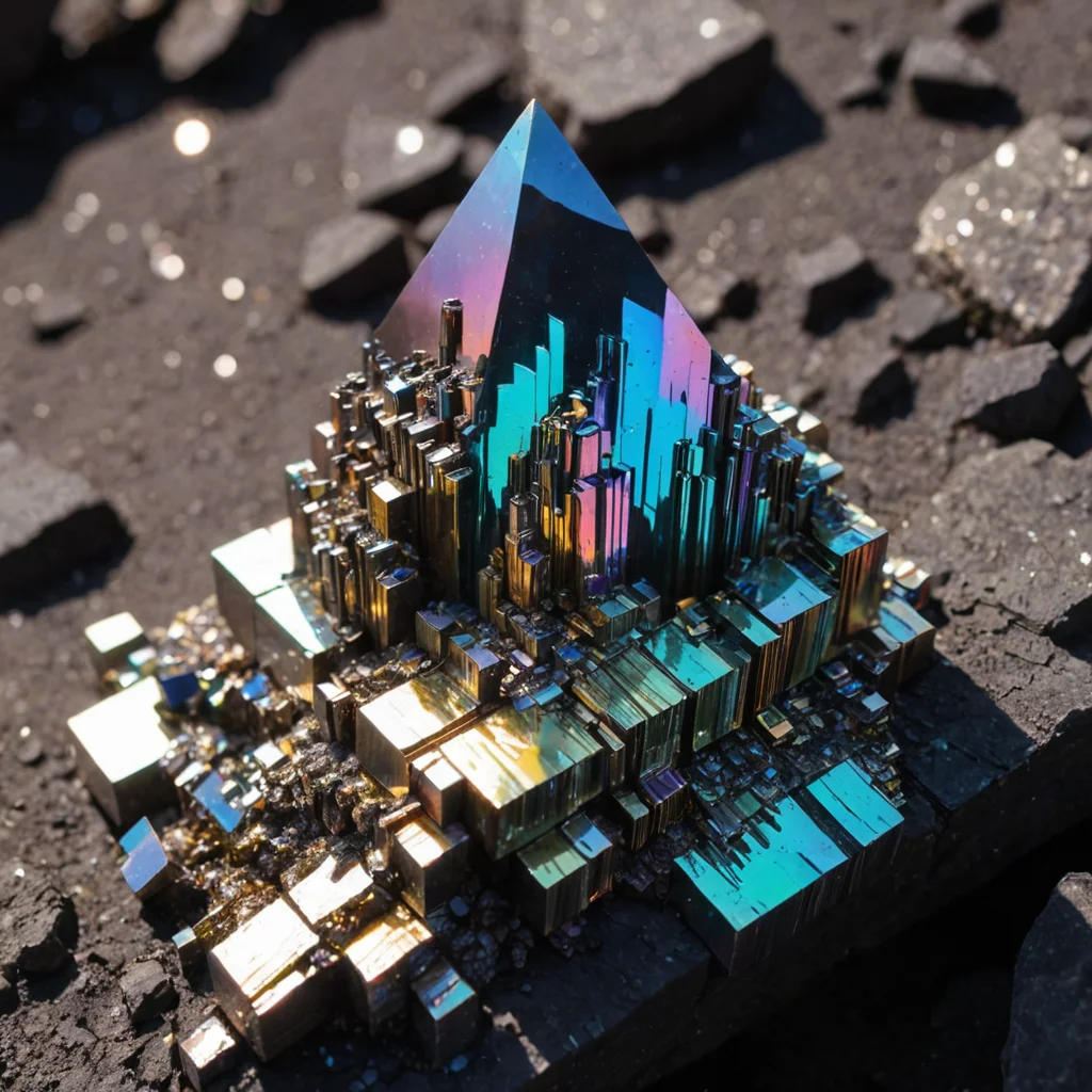 Bismuth Fractal Apex — SDXL AI prompt