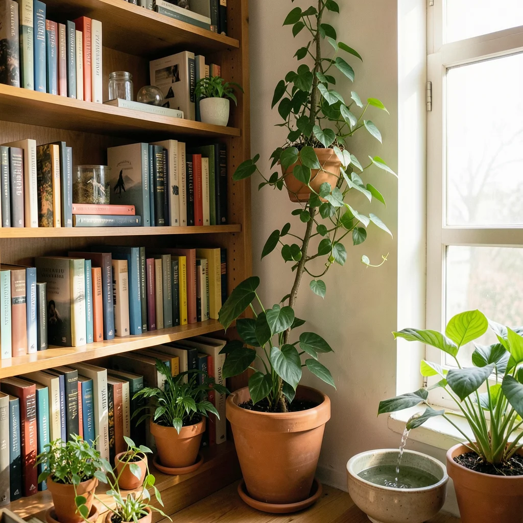 Indoor Garden Stillness — Flux AI prompt