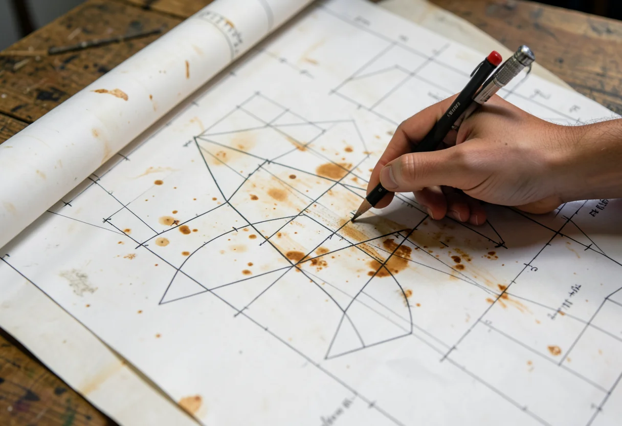 Drafting The Route — Flux AI prompt