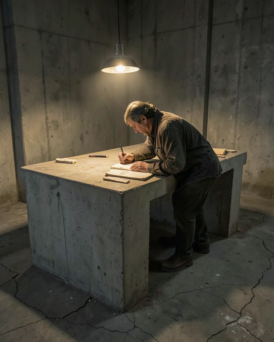 Concrete Contemplation — Flux AI prompt