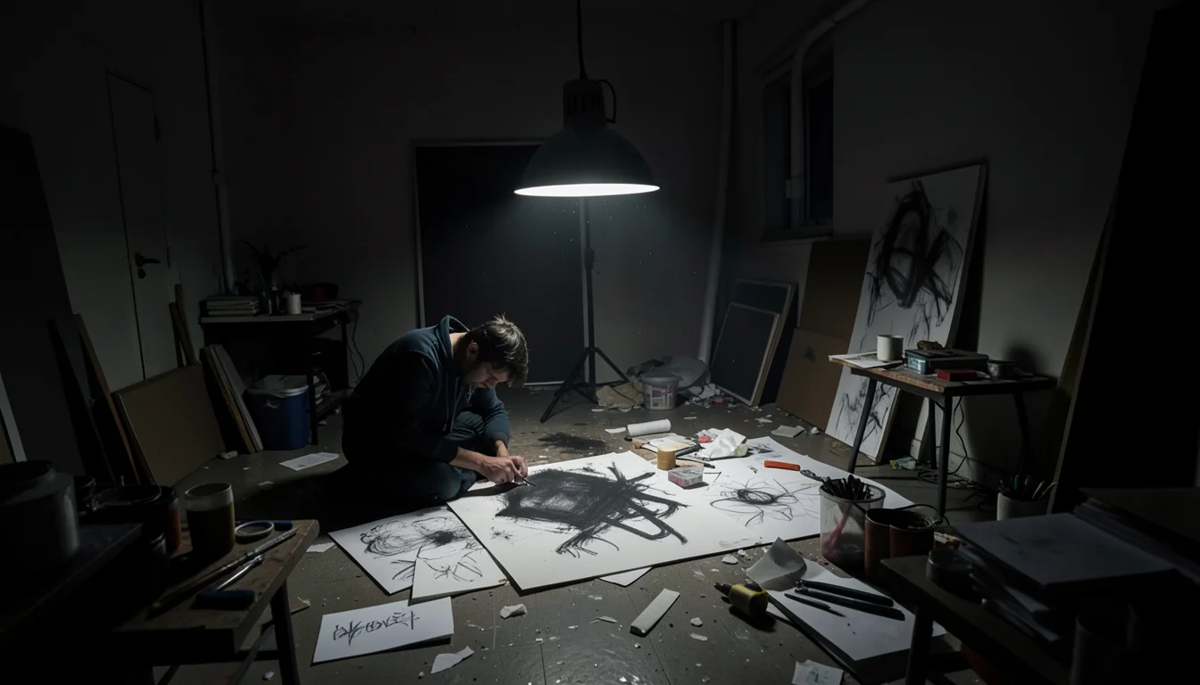 Studio Monochrome Flow — Flux AI prompt