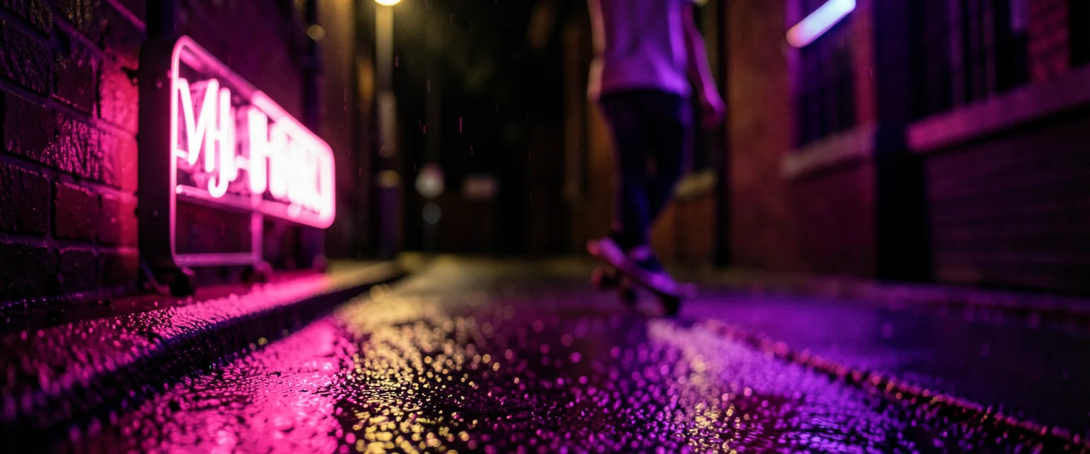 Electric Neon Dusk — Flux AI prompt