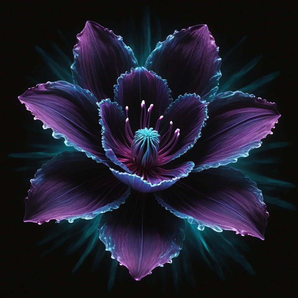 Chromatic Void Bloom (illustration) — SDXL AI prompt