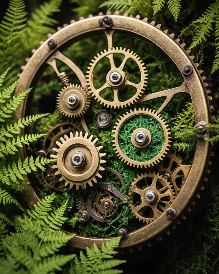 Clockwork Moss Growth — SDXL AI prompt