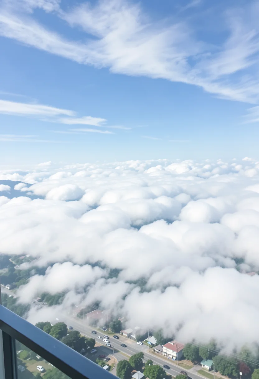 Sky Above the High Rise — Flux AI prompt