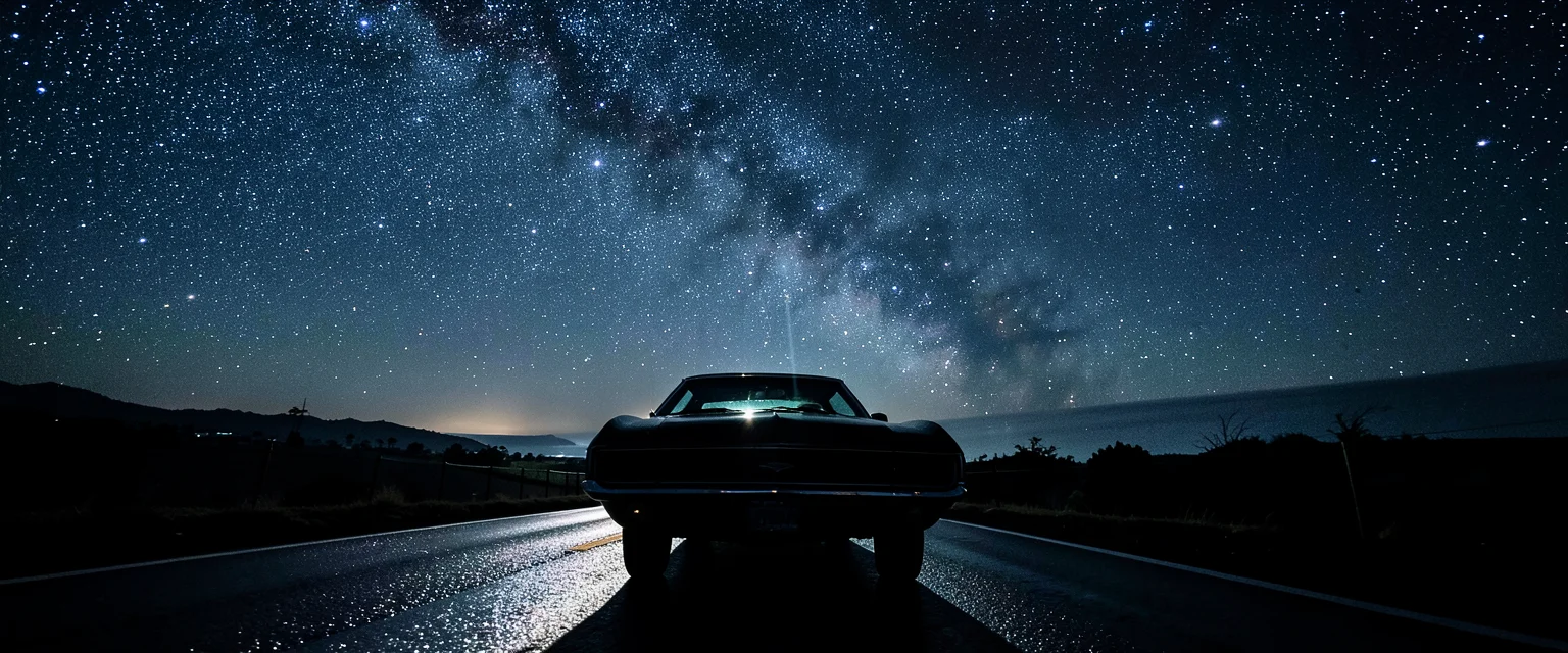 Coastal Midnight Run — Flux AI prompt