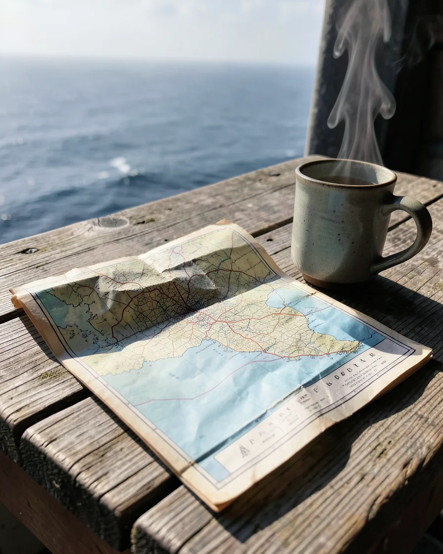Faded Cartography — Flux AI prompt