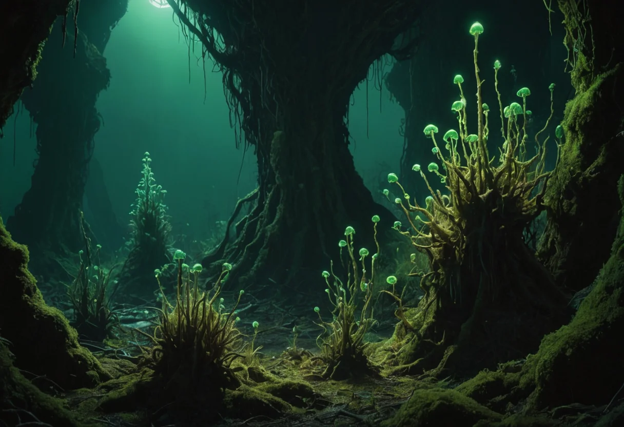 Bio-Industrial Ruin — SDXL AI prompt