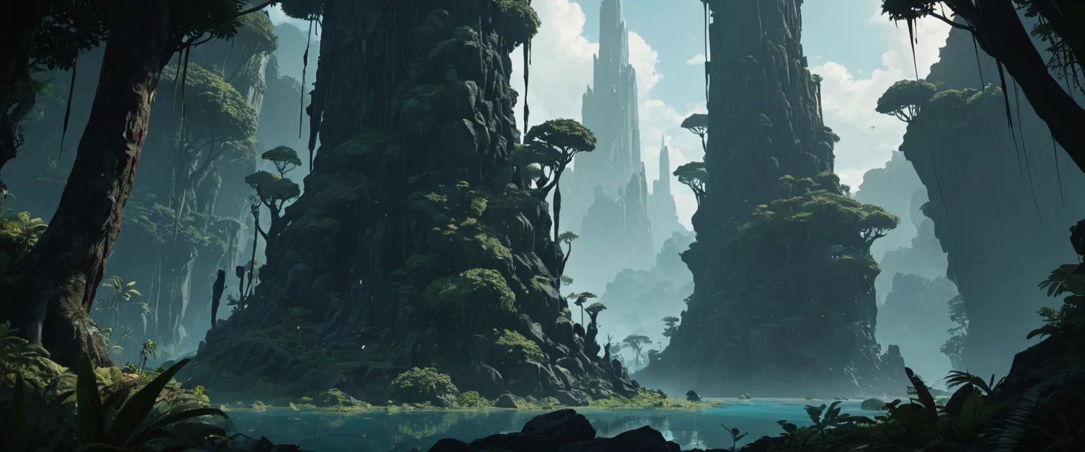Glass Flora Monolith — SDXL AI prompt