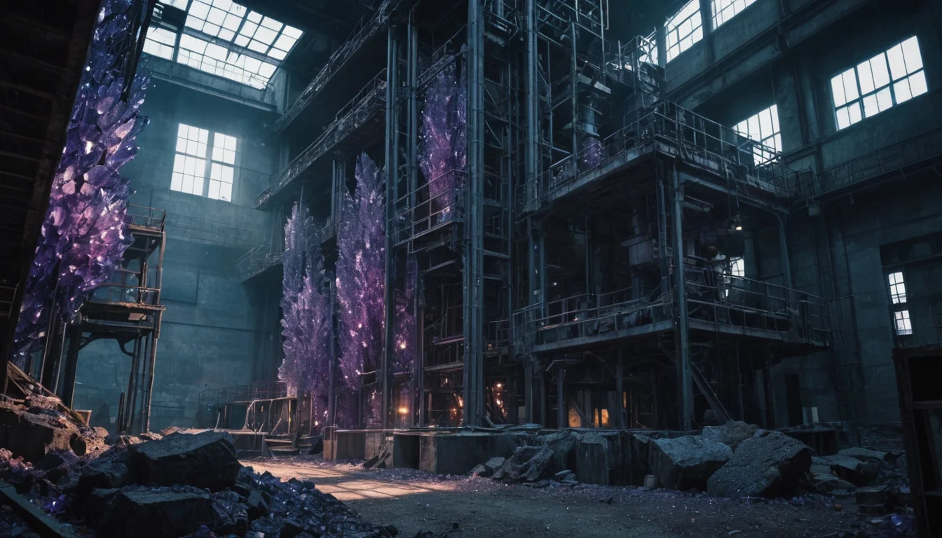 Fractured Factory — SDXL AI prompt