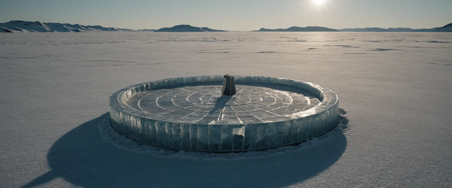 The Crystalline Tundra Sundial — SDXL AI prompt