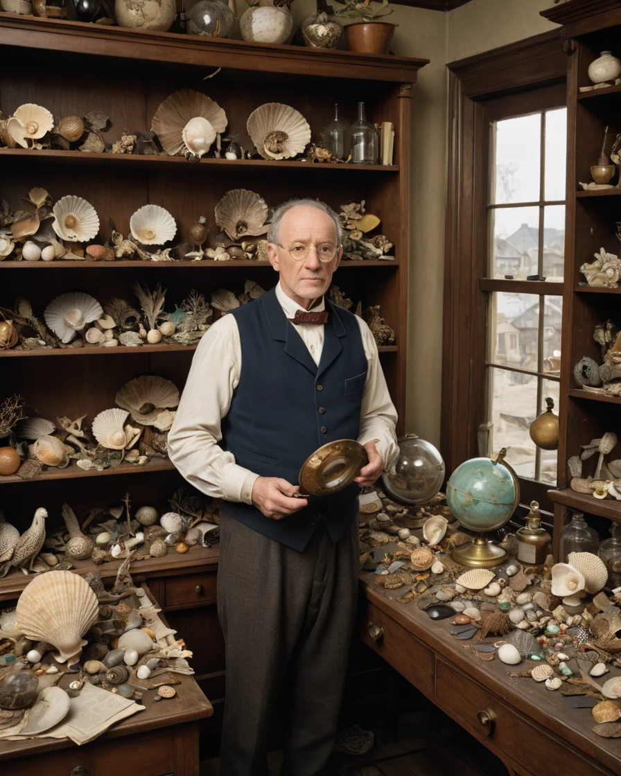 Portrait with a Curiosity Cabinet — SDXL AI prompt