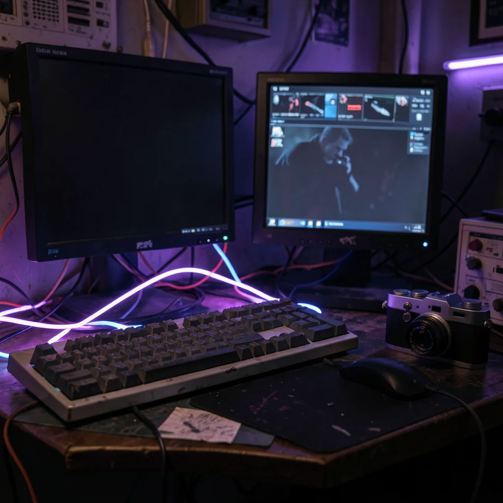 Retro Tech Room — Flux AI prompt
