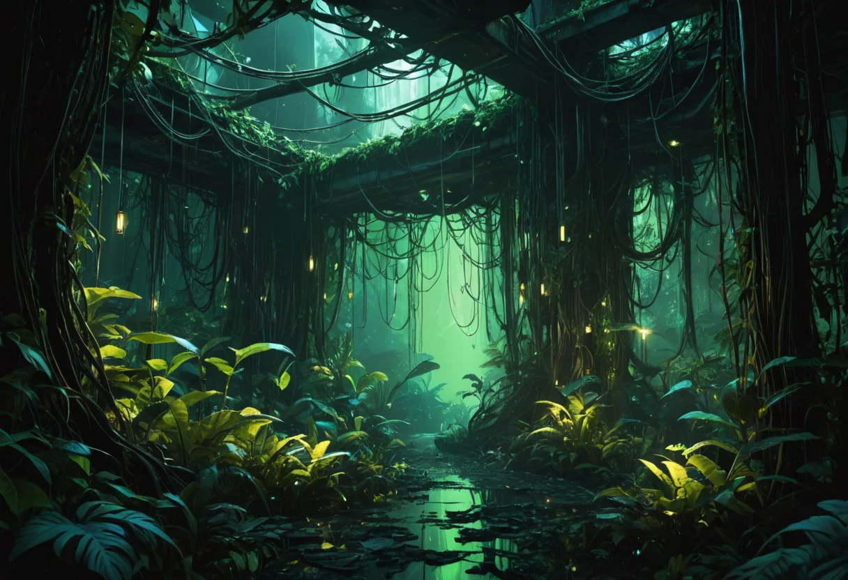 Cyber-Flora Jungle — SDXL AI prompt