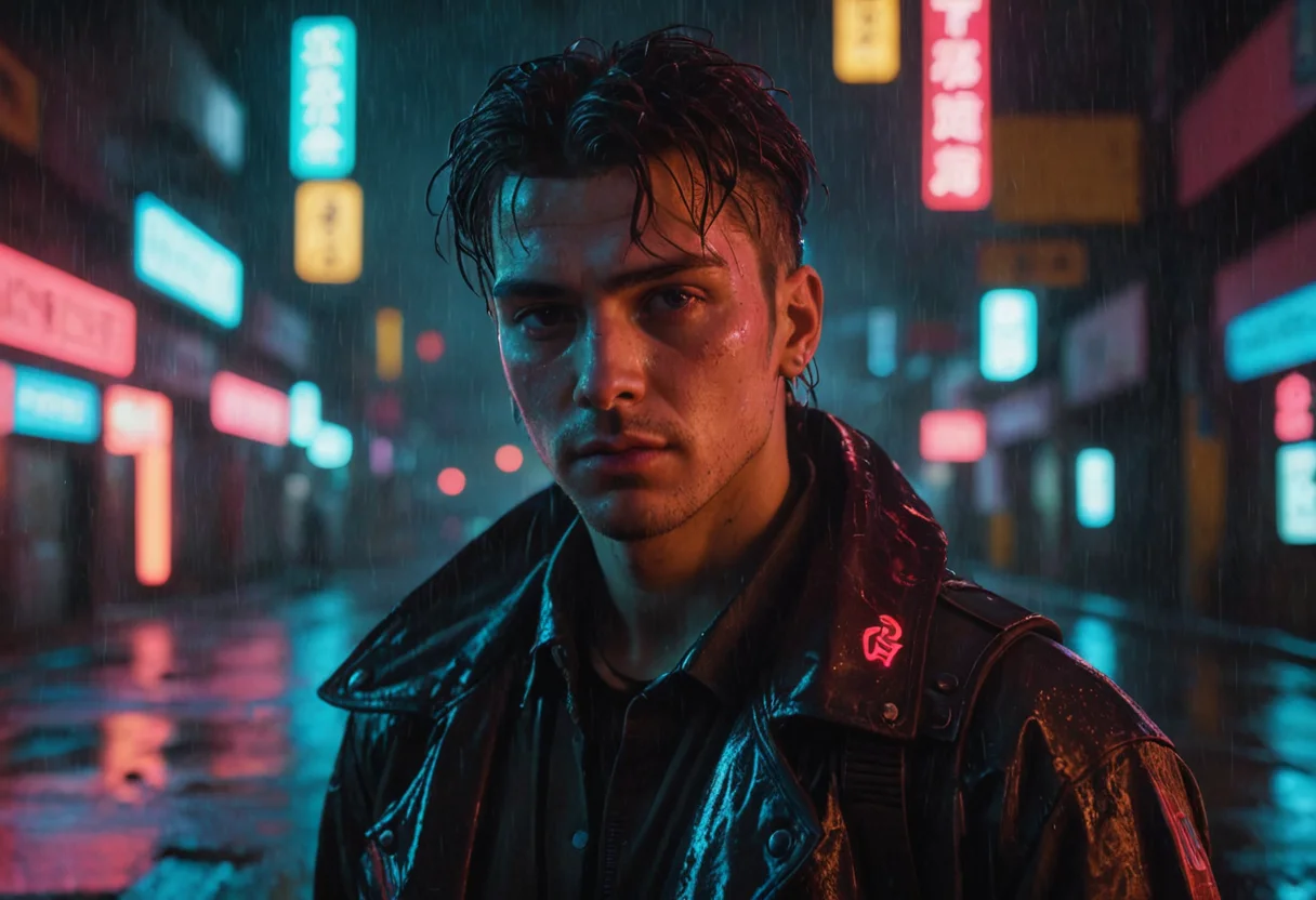 Rain Alley Portrait — SDXL AI prompt