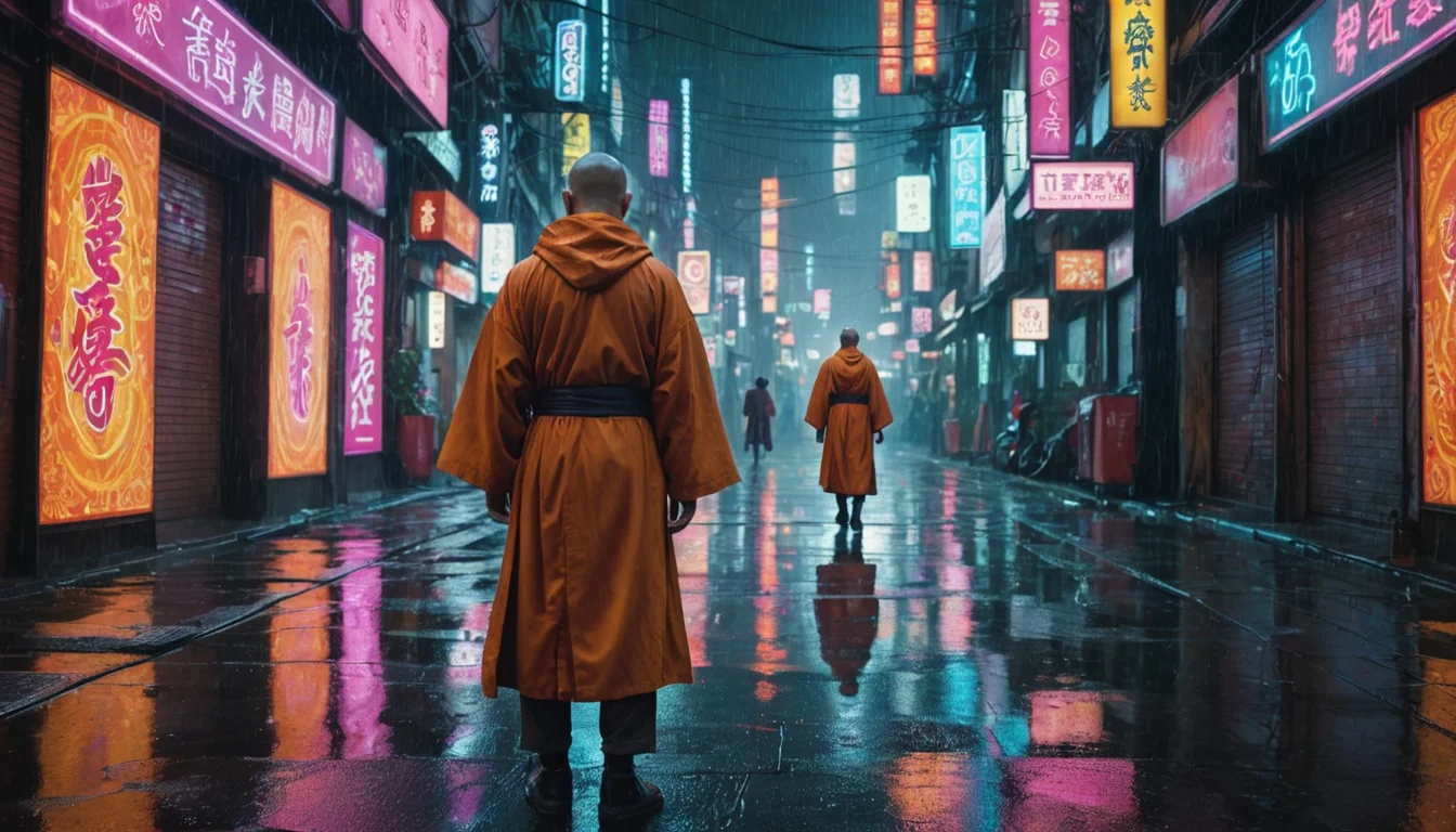 Cyberpunk Monk — SDXL AI prompt