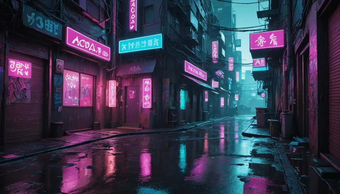 Cyberpunk Rain Alley — SDXL AI prompt