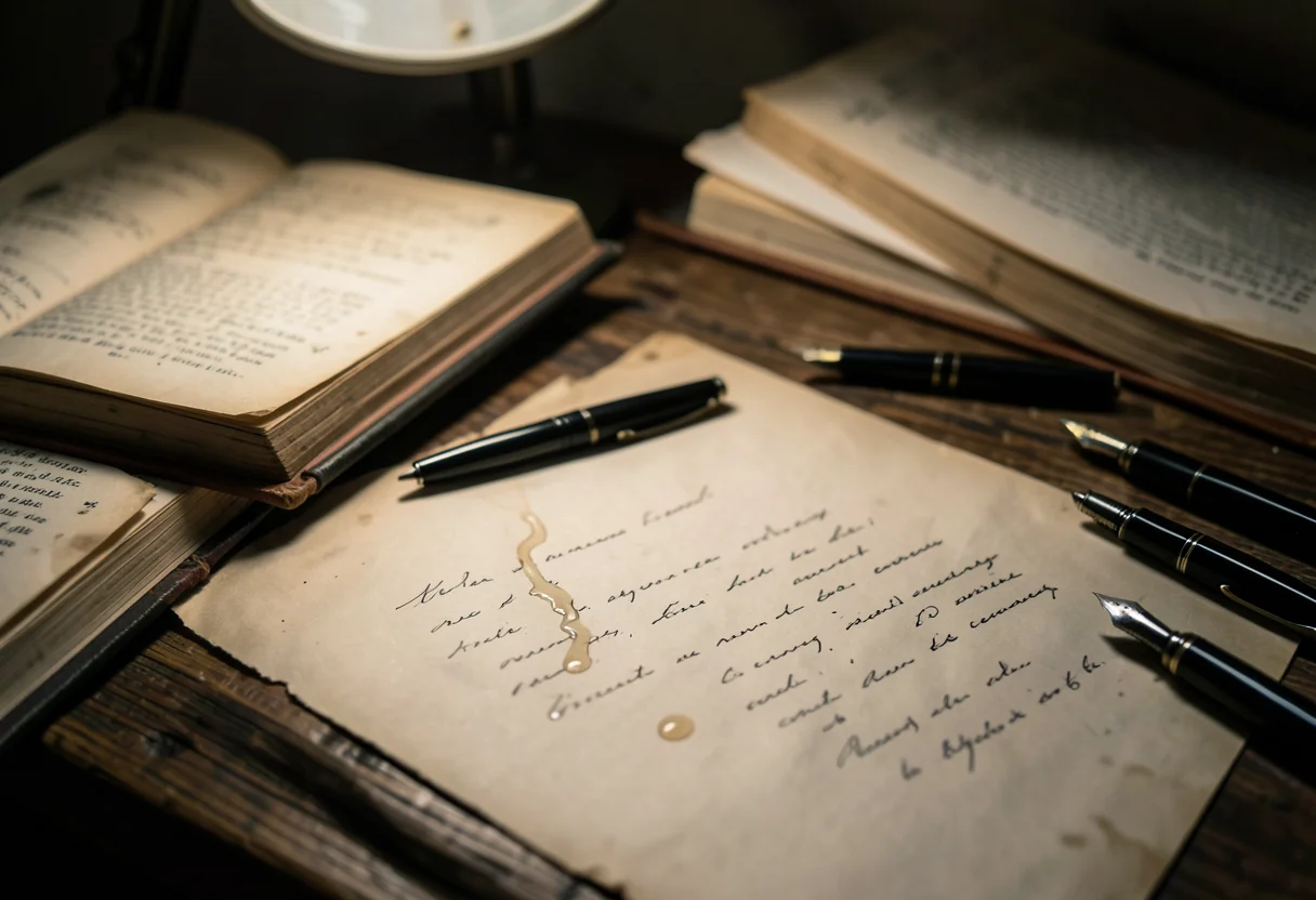 Wet Parchment Study — Flux AI prompt