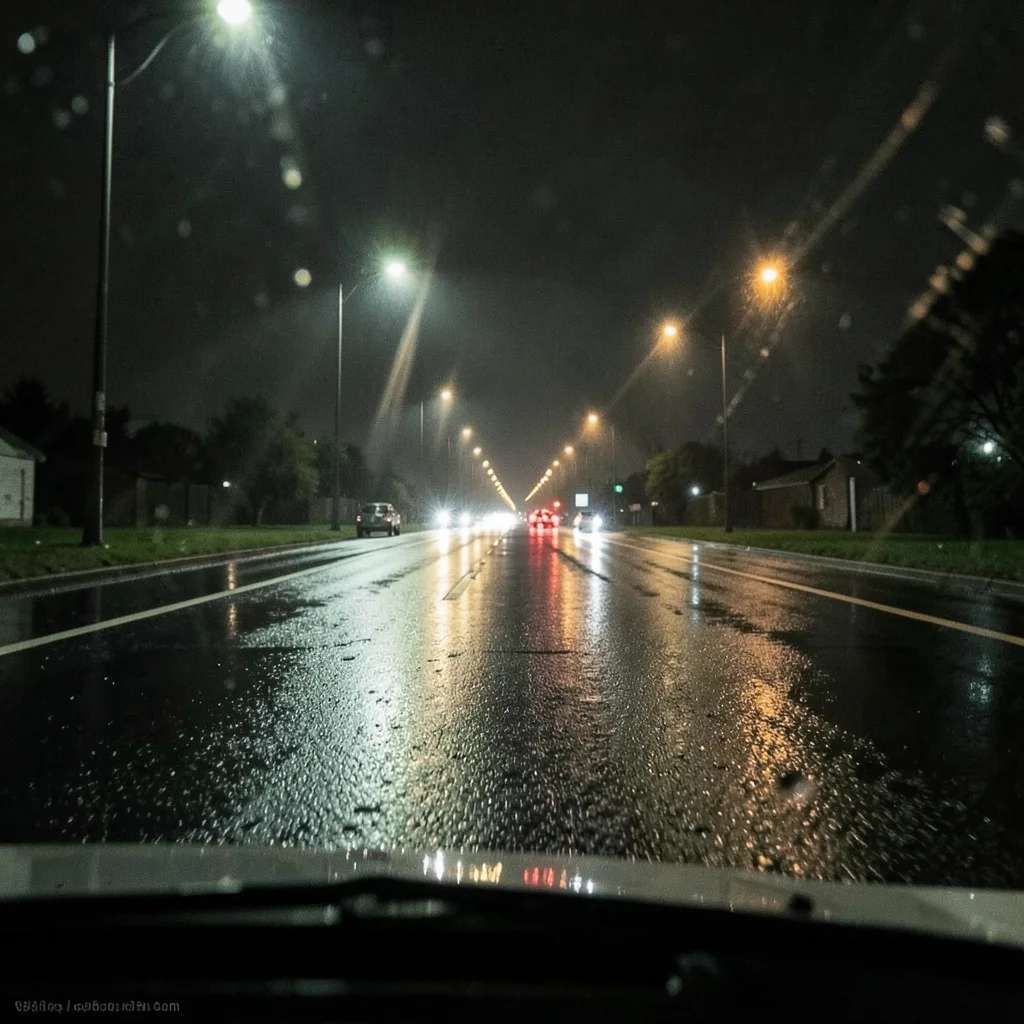 Wet Road Reflection — Flux AI prompt