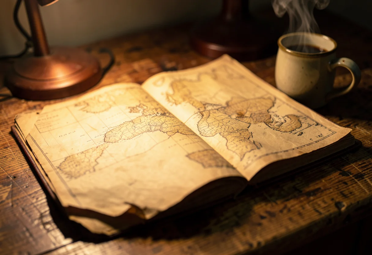 Vellum Atlas Study — Flux AI prompt