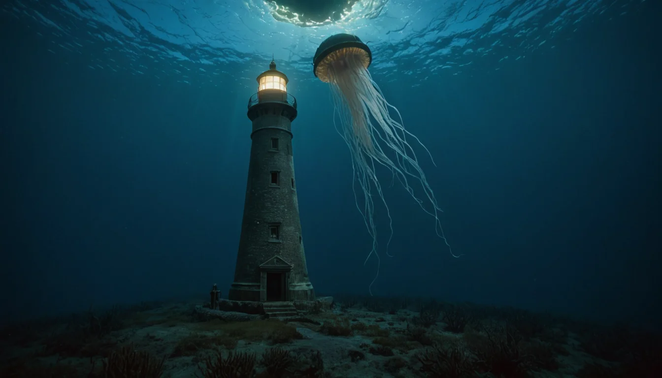 Deep Sea Lighthouse Wreck — SDXL AI prompt